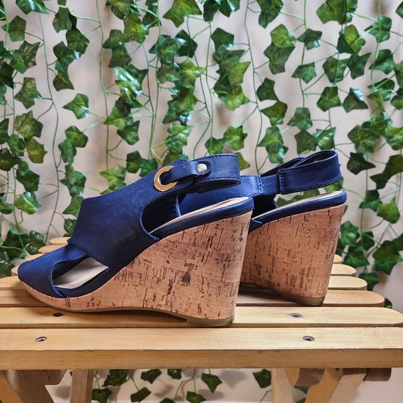 Chelsee Girl Women's Coastal Blue Pleather High Heels Summer Sandals - Picture 10 of 16